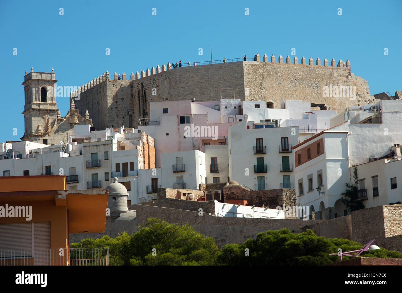 Peniscola Schloss, Spanien, Europa Stockfoto