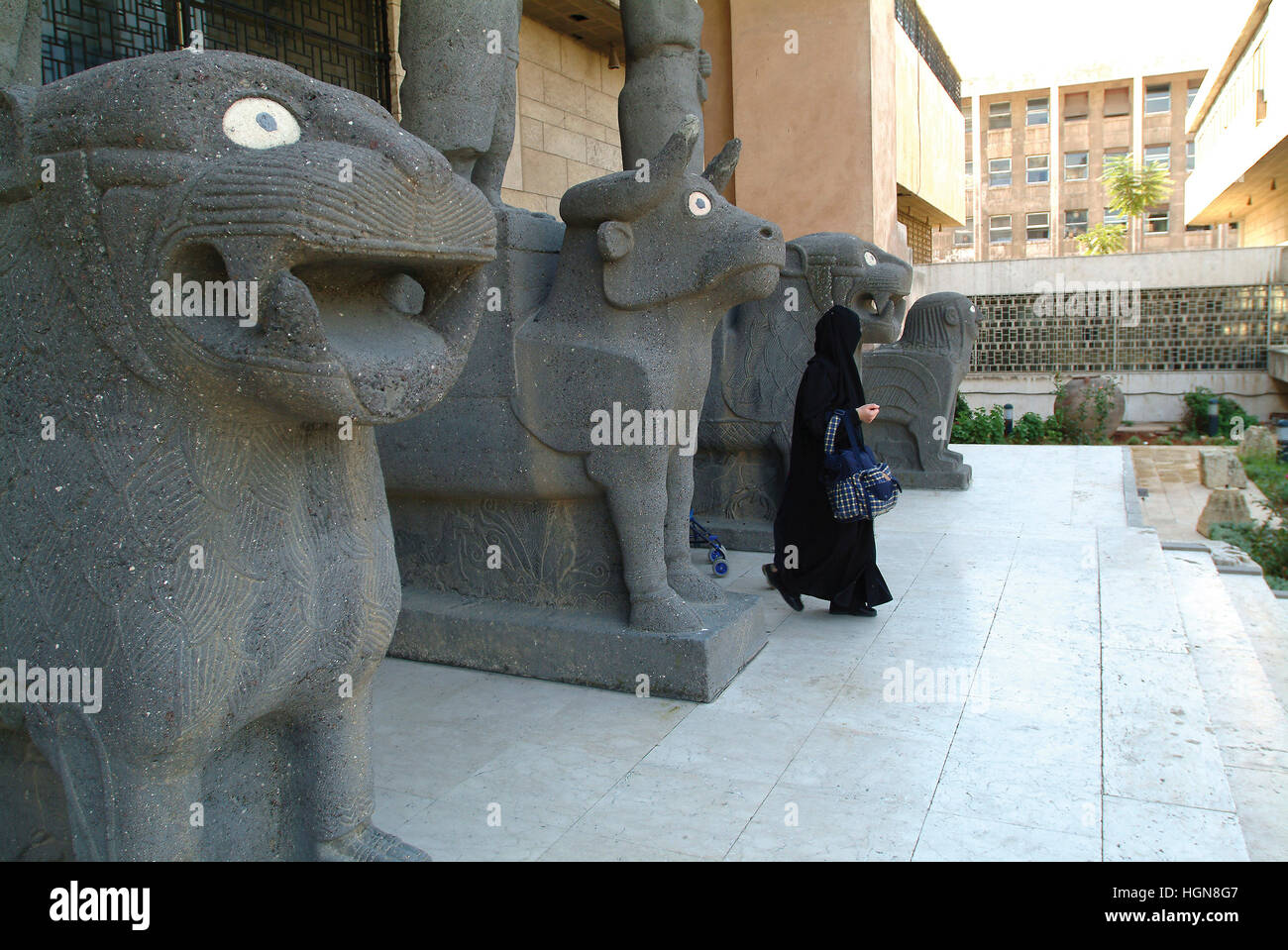 Syrien-Aleppo-nationales Museum Statuen Stockfoto