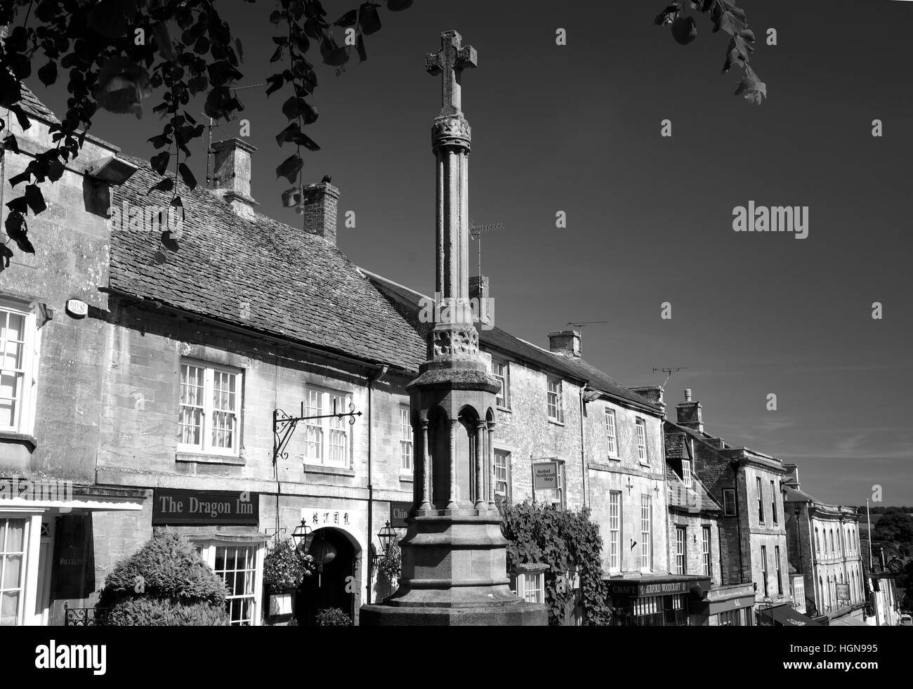 Straßenszene, Burford Stadt, Oxfordshire Cotswolds, England, UK Stockfoto