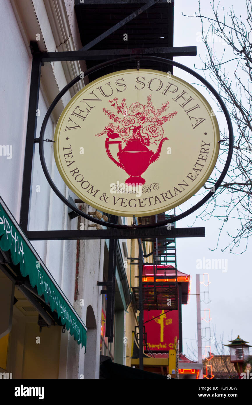 Outdoor Zeichen Fur Venus Sophia Tea Room In Victoria