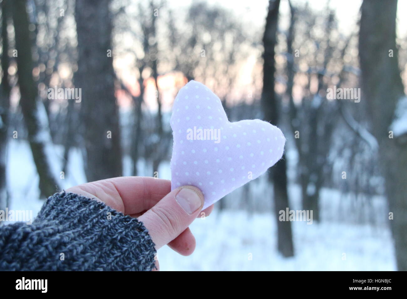 Liebe Winter Idee Stockfoto