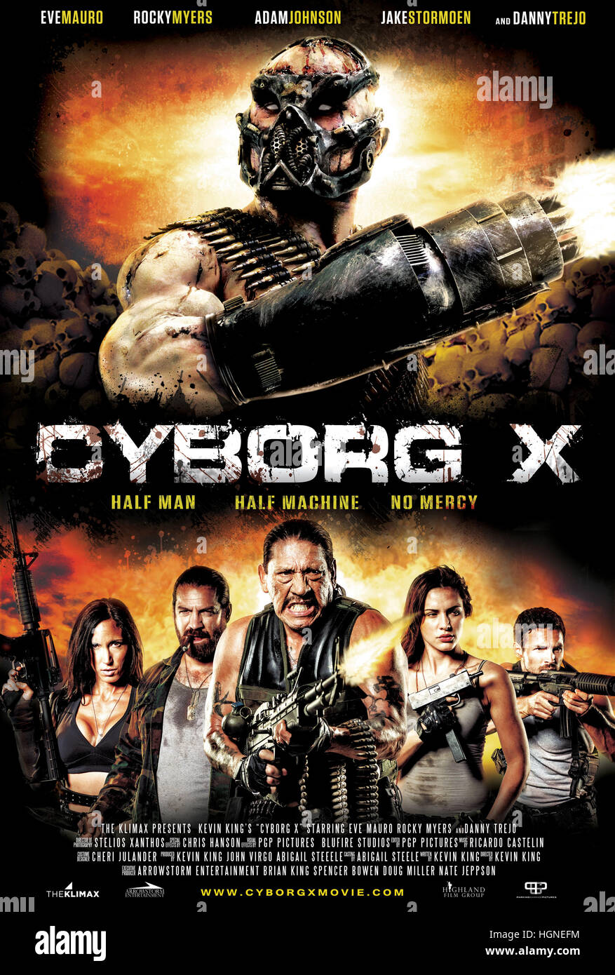 CYBORG X, Plakat, von links: Angie Papanikolas, Adam Johnson, Danny Trejo,  Eve Mauro, felsigen Myers, 2016, © SunWorld Bilder  Höflichkeit Everett  Collection Stockfotografie - Alamy