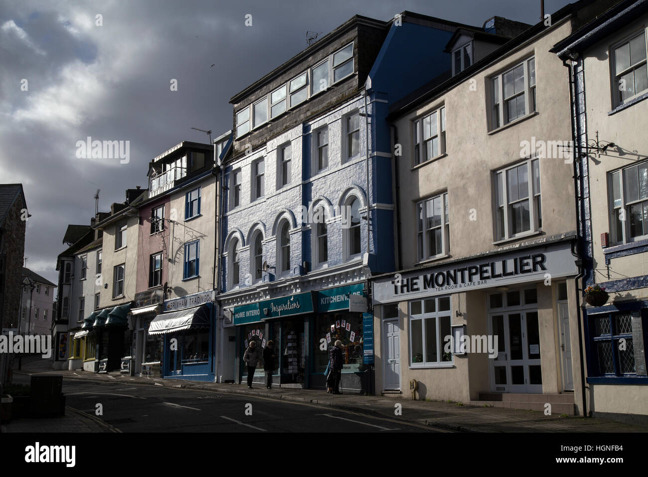 Ladenfronten Brixham Torbay South devon Stockfoto