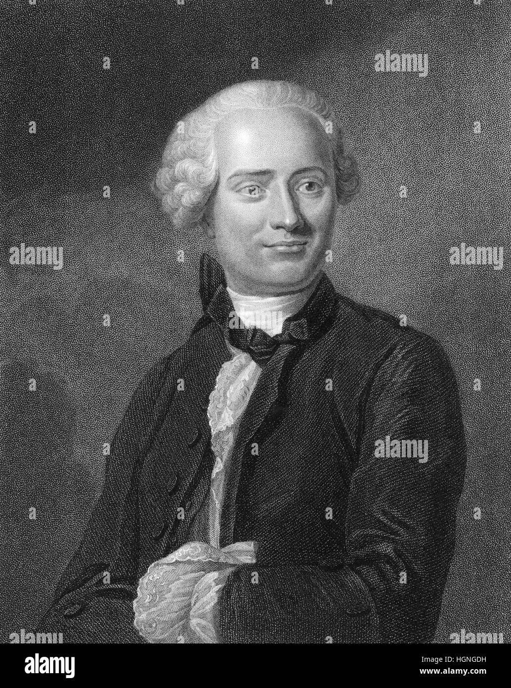 Jean-Baptiste le Rond d ' Alembert, 1717-1783, ein französischer Mathematiker, Mechaniker, Physiker, Philosoph und Musiktheoretiker Stockfoto