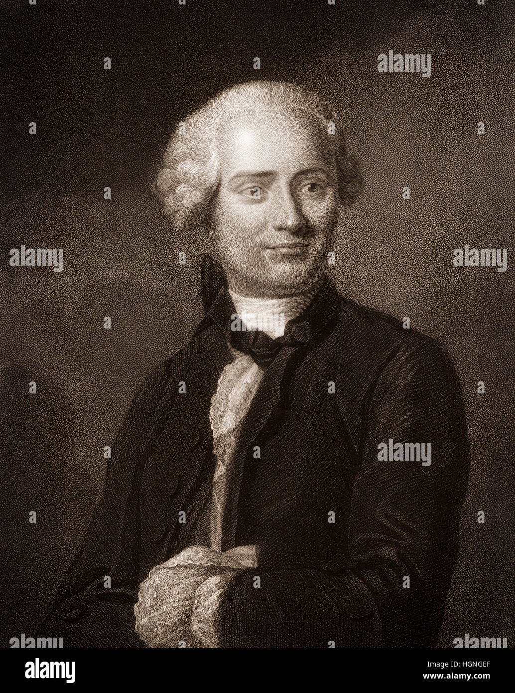 Jean-Baptiste le Rond d ' Alembert, 1717-1783, ein französischer Mathematiker, Mechaniker, Physiker, Philosoph und Musiktheoretiker Stockfoto