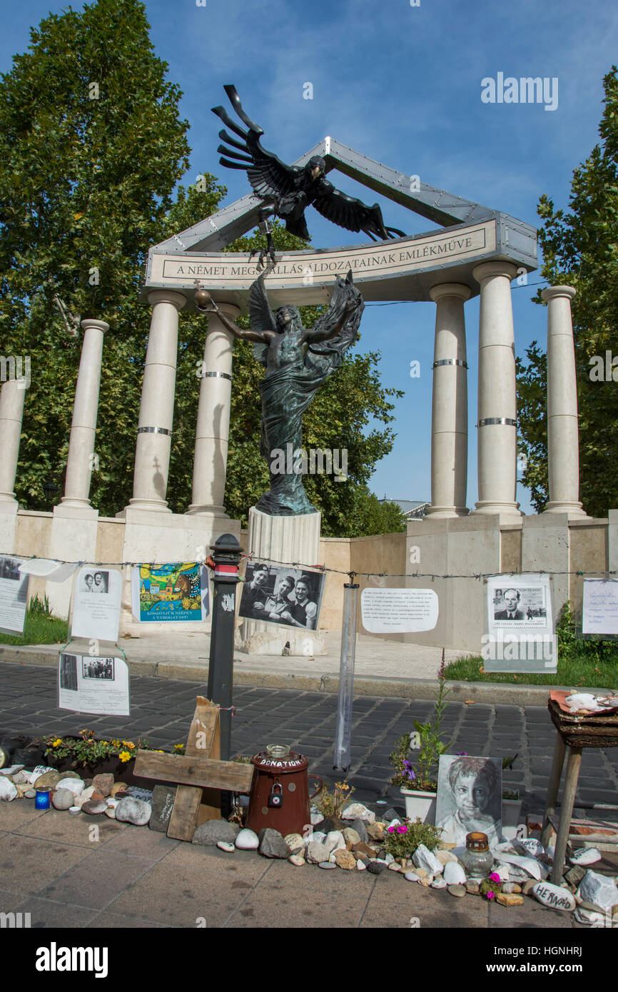 Denkmal, ungarische Opfer der Nazis Stockfoto
