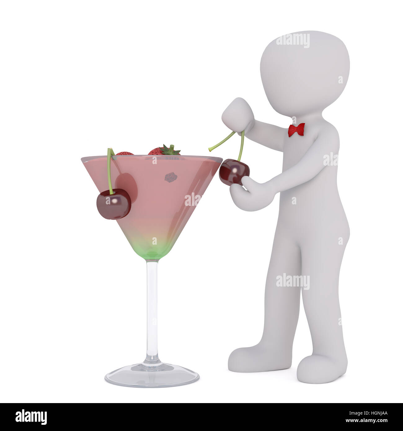 3D Mann für PowerPoint-Präsentationen Stockfoto