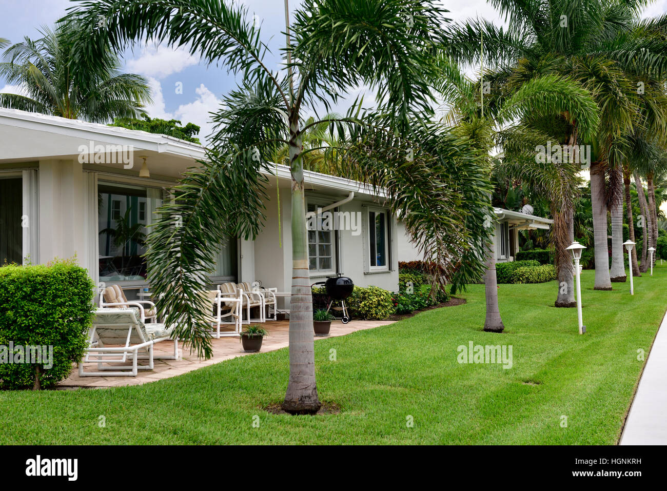 Coop-Wohnungsbau Pompano Beach, Florida Stockfoto