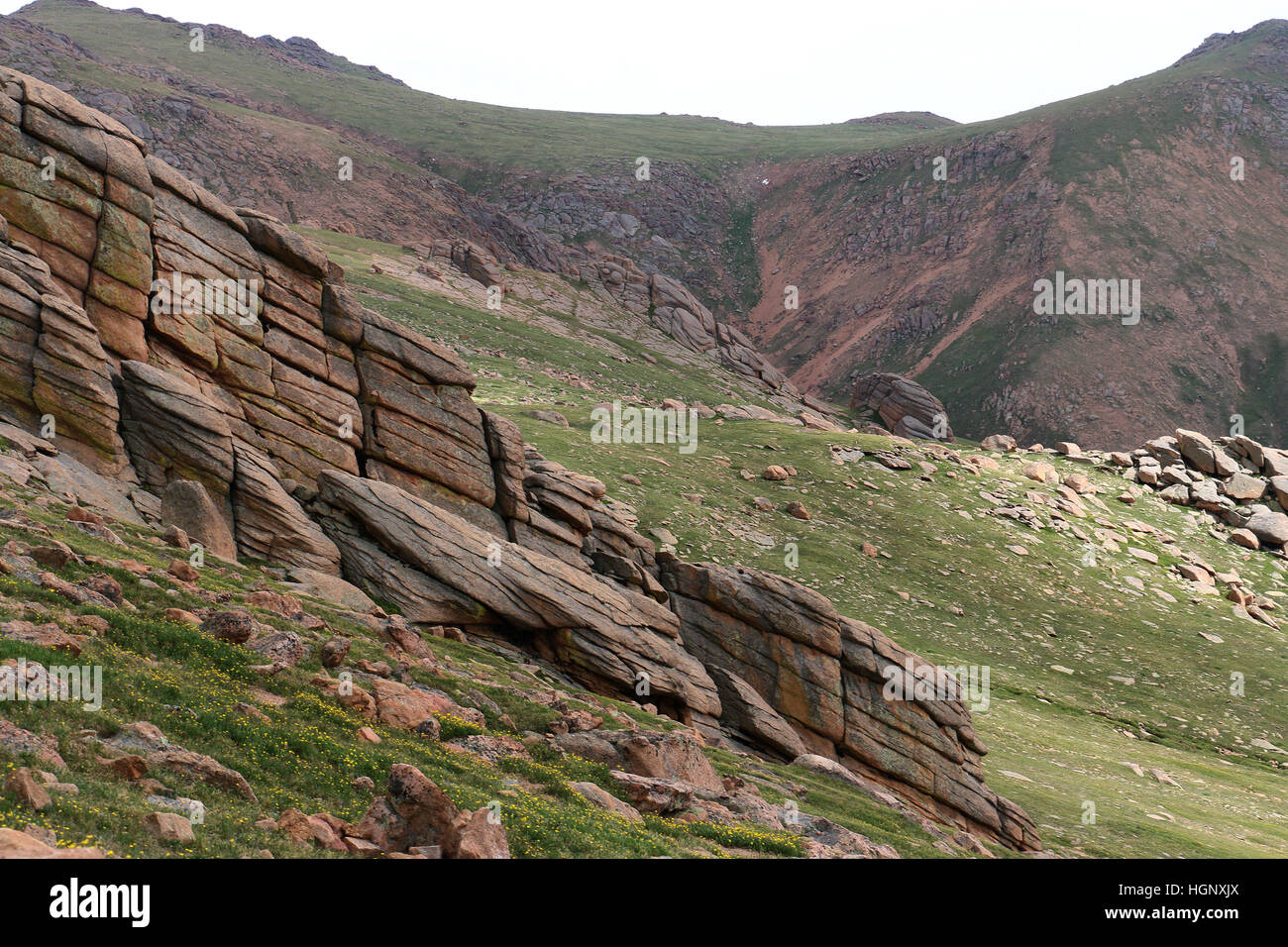 Einbruch Block Granit Pikes Peak National Park Ridge Colorado Rocky Mountains Stockfoto