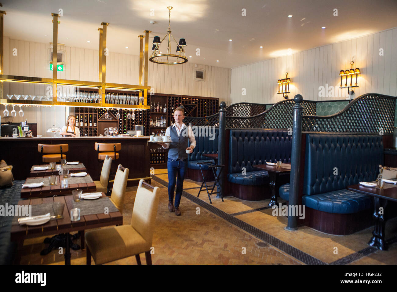 Das Innere der Astor Grill in Cliveden House in Berkshire. Stockfoto