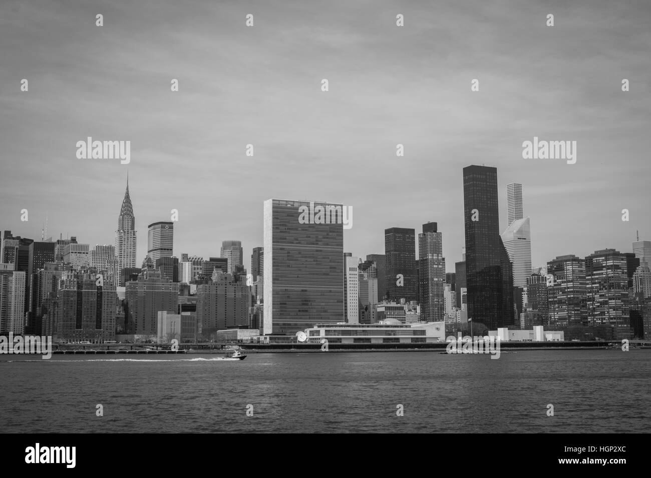 Midtown Manhattan von Long Island City aus gesehen Stockfoto