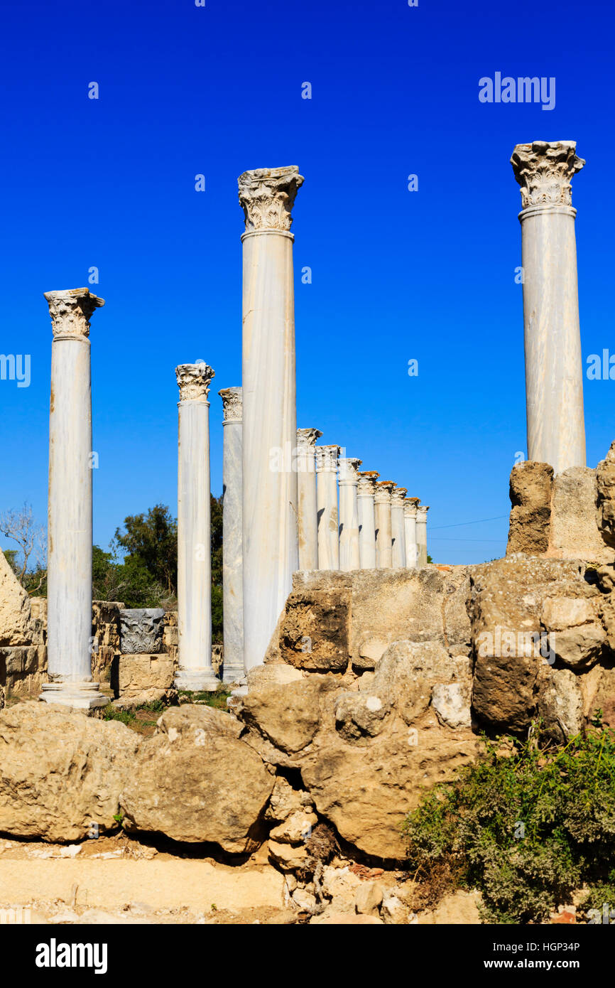 Antike römische Ruinen bei Salamis, Famagusta, Nordzypern. Canon 5 3, 24-105f4L Stockfoto