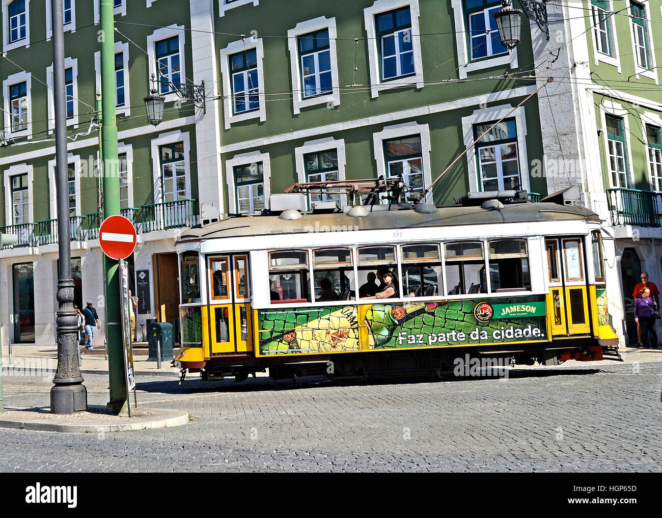 Straßenszene Lissabon Portugal Stockfoto