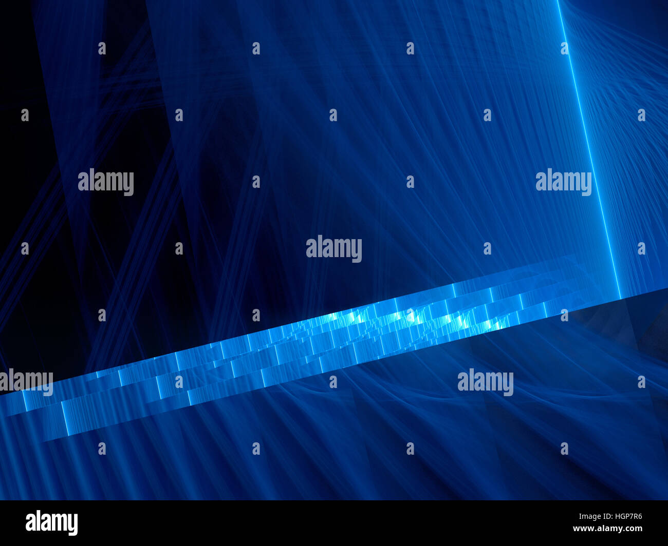 Blau leuchtende DNA-Sequenz, computergenerierten abstrakten Hintergrund, 3D render Stockfoto