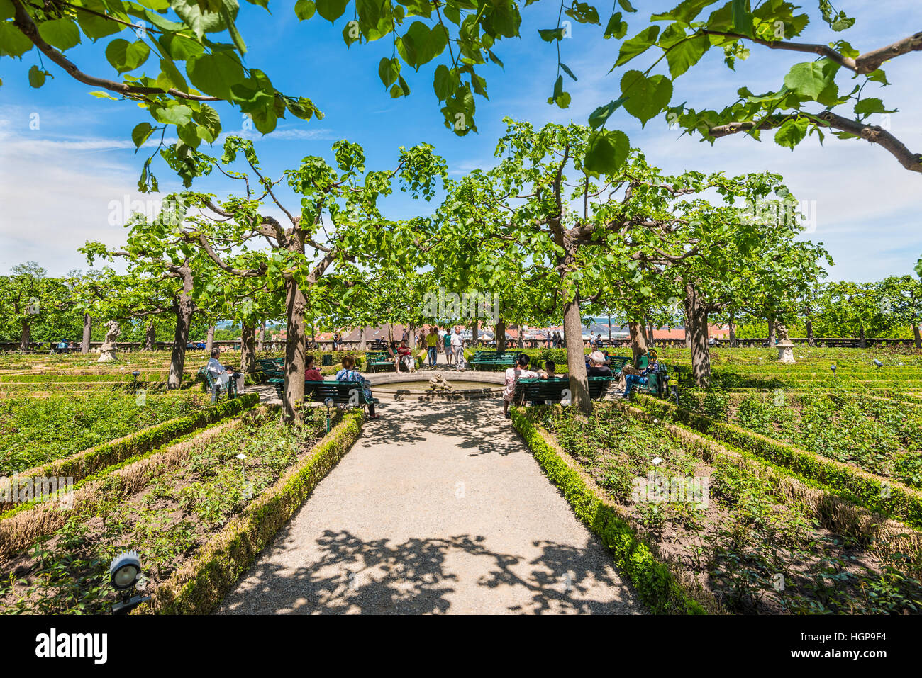 Die Residenz Rosengarten in der Welt Kulturerbe Stadt Bamberg, fränkische Wahrzeichen in Bayern, Deutschland. Stockfoto