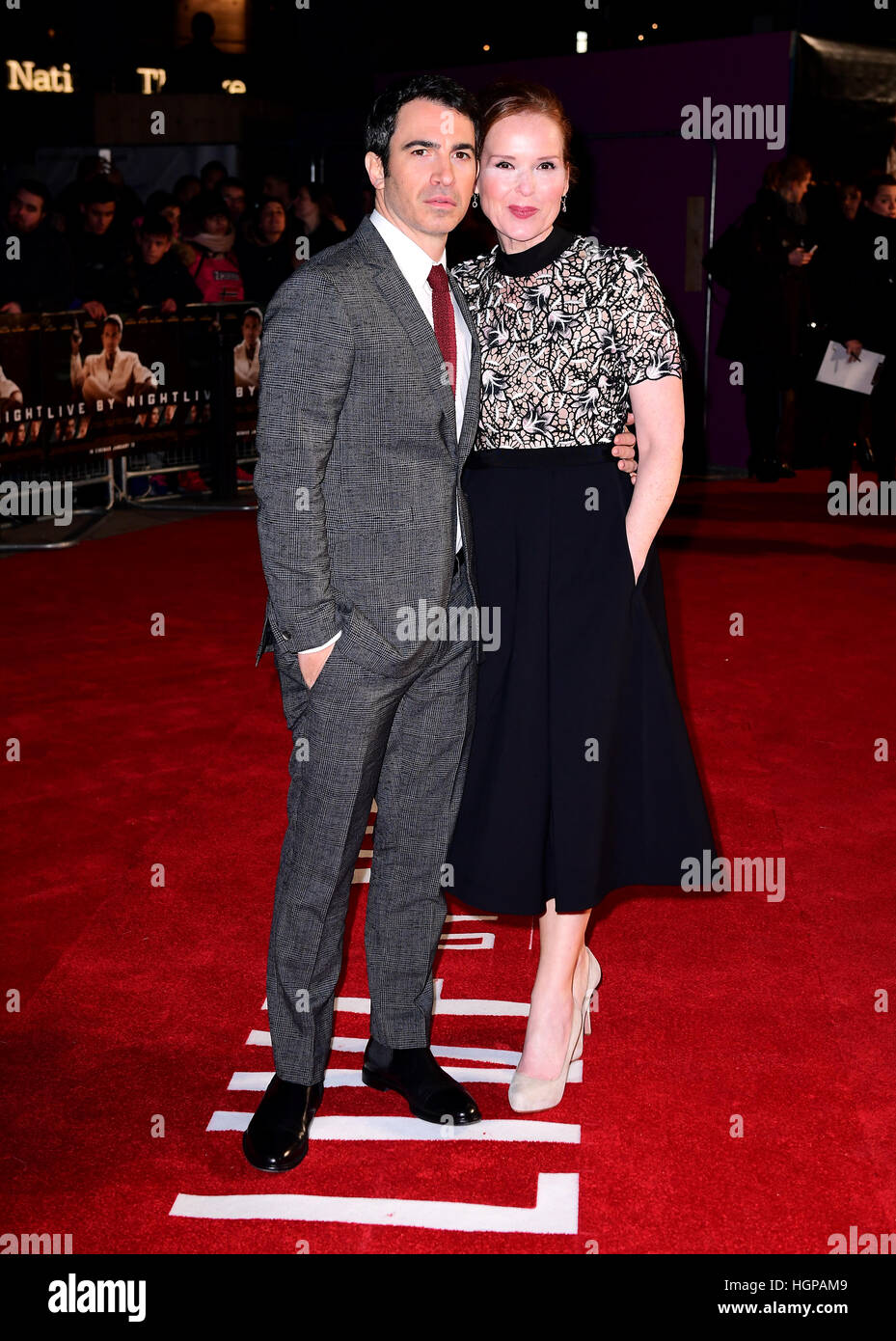 Chris Messina und Jennifer Todd besucht, die Leben von Nacht-Premiere am BFI Southbank, London. Stockfoto
