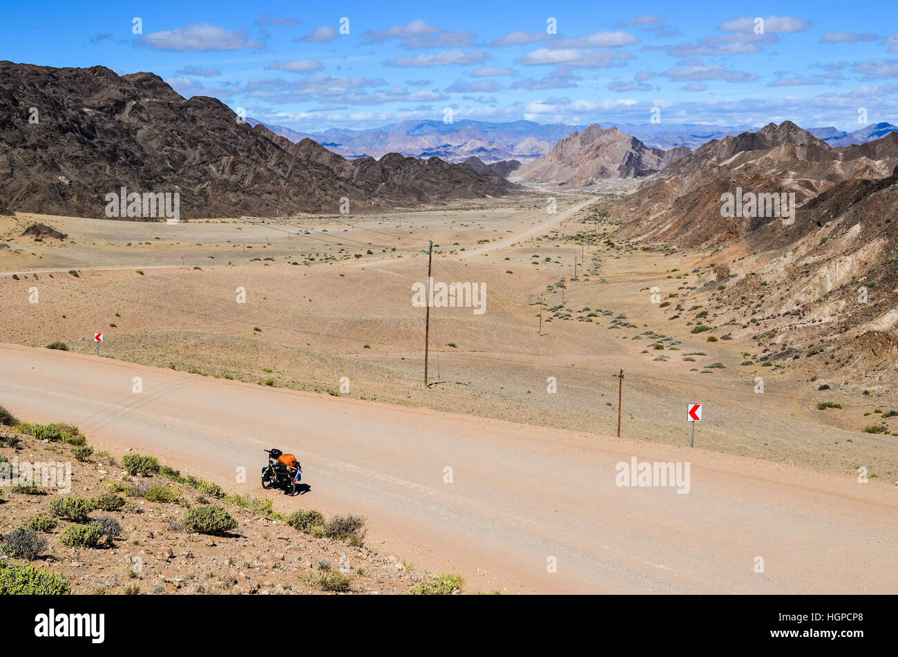 Dramatische Landschaft an der Grenze von Namibia/SA Stockfoto