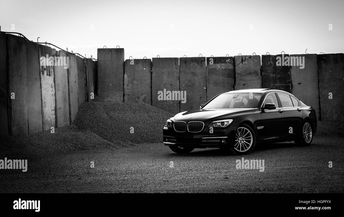 BMW 7er 750i 750d Xdrive F01 LCI Wallpaper Hintergrund Full HD 4K UHD Stockfoto