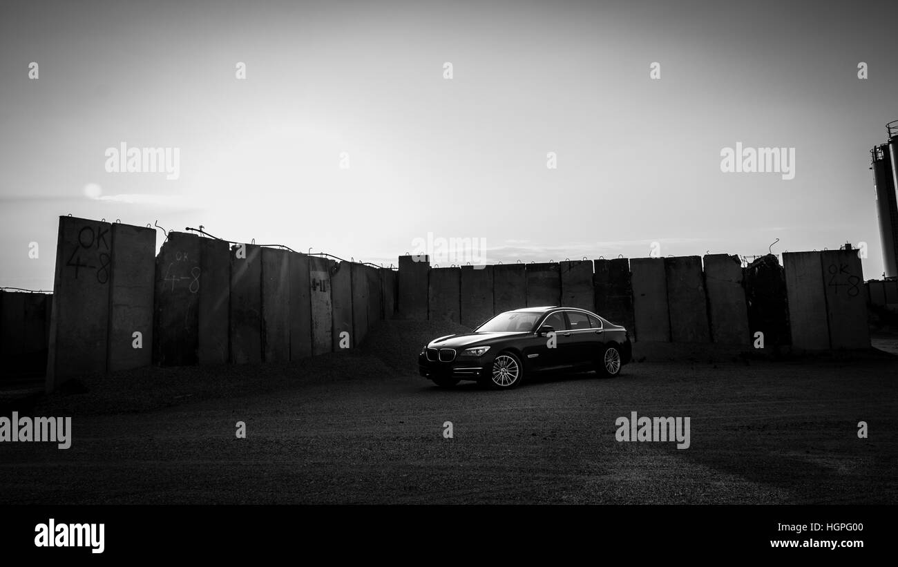 BMW 7er 750i 750d Xdrive F01 LCI Wallpaper Hintergrund Full HD 4K UHD Stockfoto