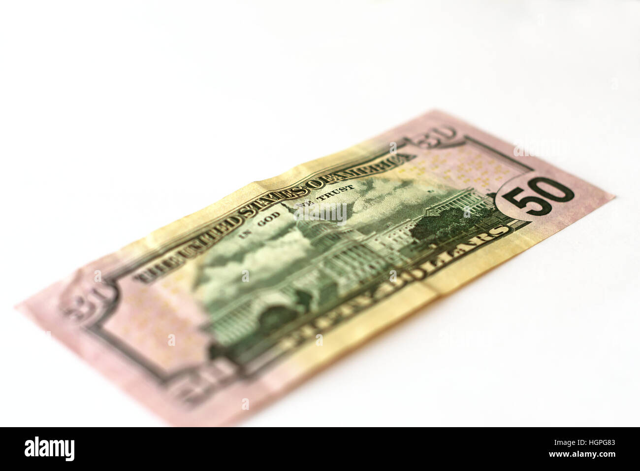 Fünfzig Dollar Banknote in Stückelungen 50 Dollar, Serie 2013. Symbol der USA Währung zu Reichtum und Investitionen. Geld der Vereinigten Staaten von Amerika. S Stockfoto