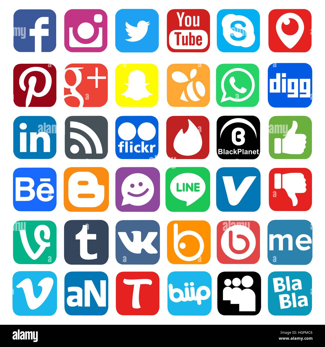 Soziales Netzwerk-Icons Stock Vektor
