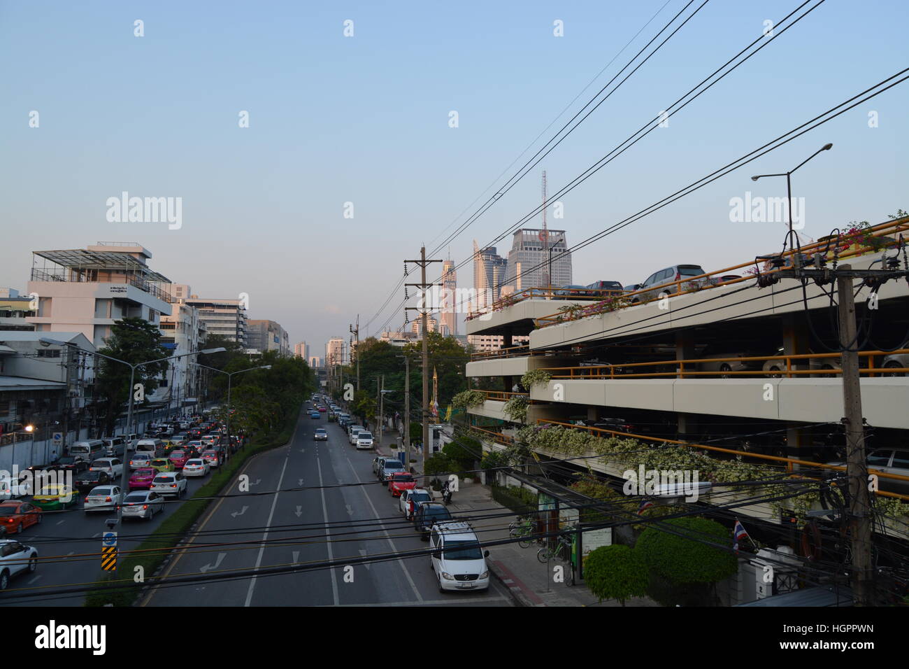 Straßen von Bangkok Stockfoto