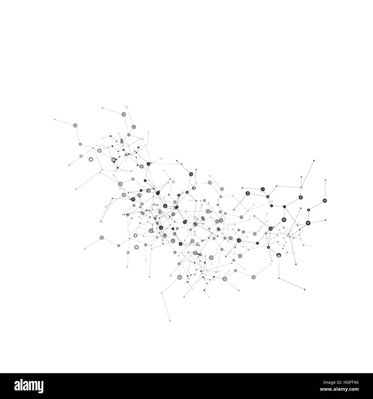 Vektor-Farbe-Netzwerkverbindung und DNA-atom Stock Vektor