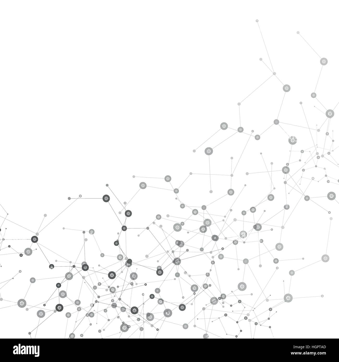 Vektor-Farbe-Netzwerkverbindung und DNA-atom Stock Vektor