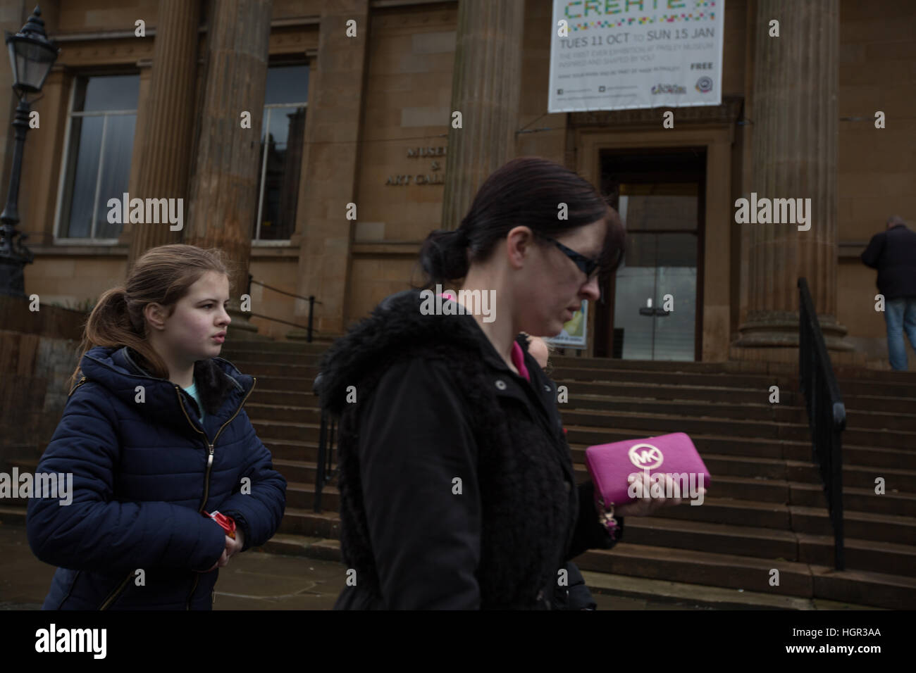 Paisley Stadtzentrum und die High Street, als die Stadt bereitet sich auf eine Stadt der Kultur 2021 Gebot in Paisley, Schottland Stockfoto