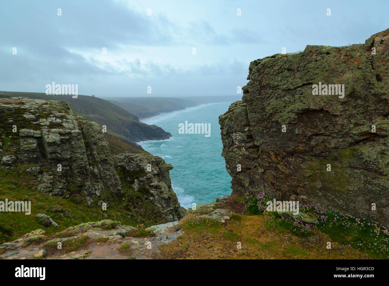 St Agnes Head an der Nordküste Cornish Stockfoto