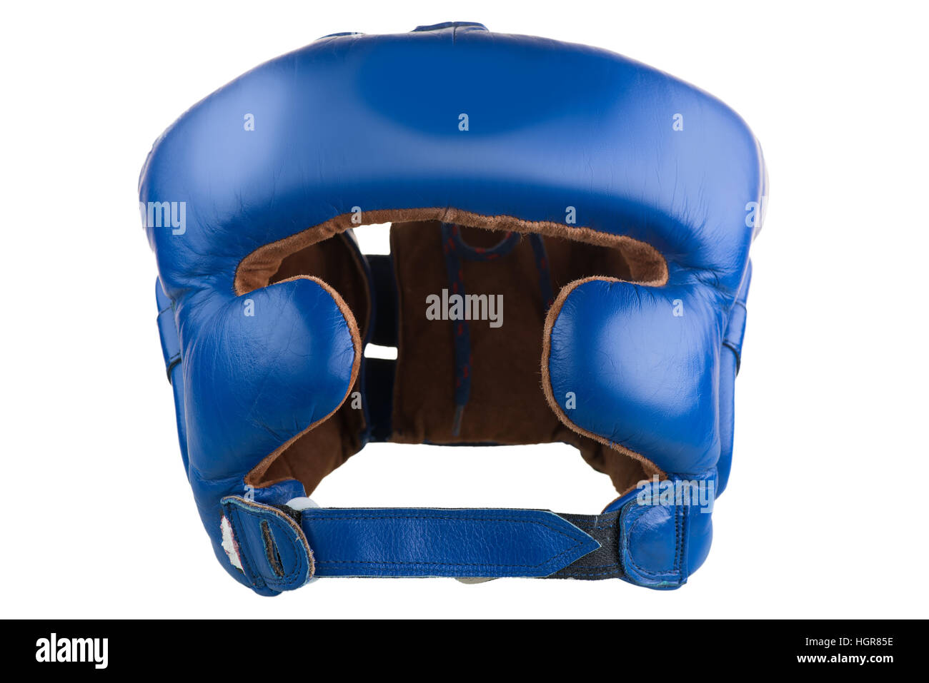 Helm schützt den Kopf im Boxen isoliert Stockfoto