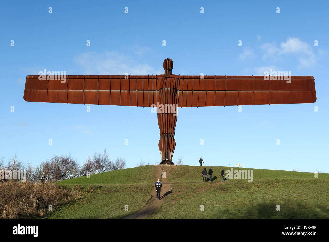 Bild zeigt Engel des Nordens in Gateshead, northumbria. Stockfoto