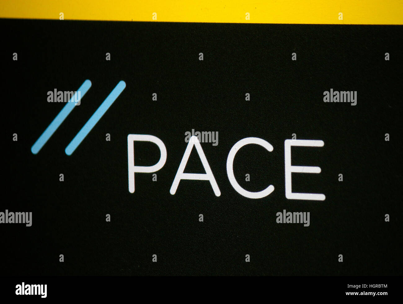 Das Logo der Marke "Tempo", Berlin. Stockfoto