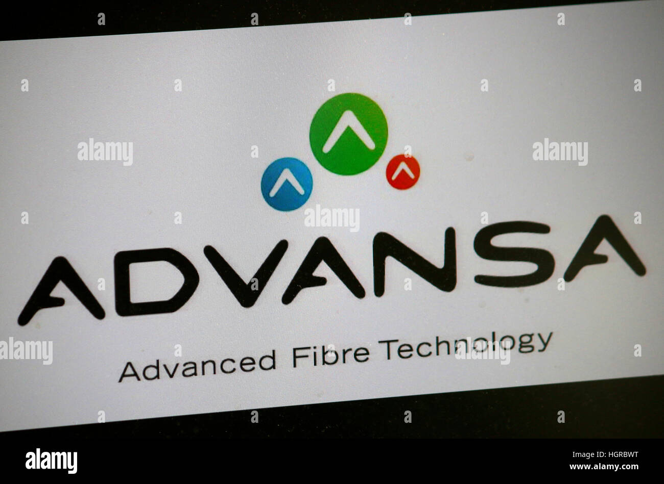 Das Logo der Marke "Advansa". Stockfoto