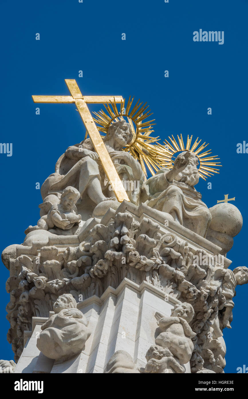 Matthiaskirche äußere Statue detail Stockfoto