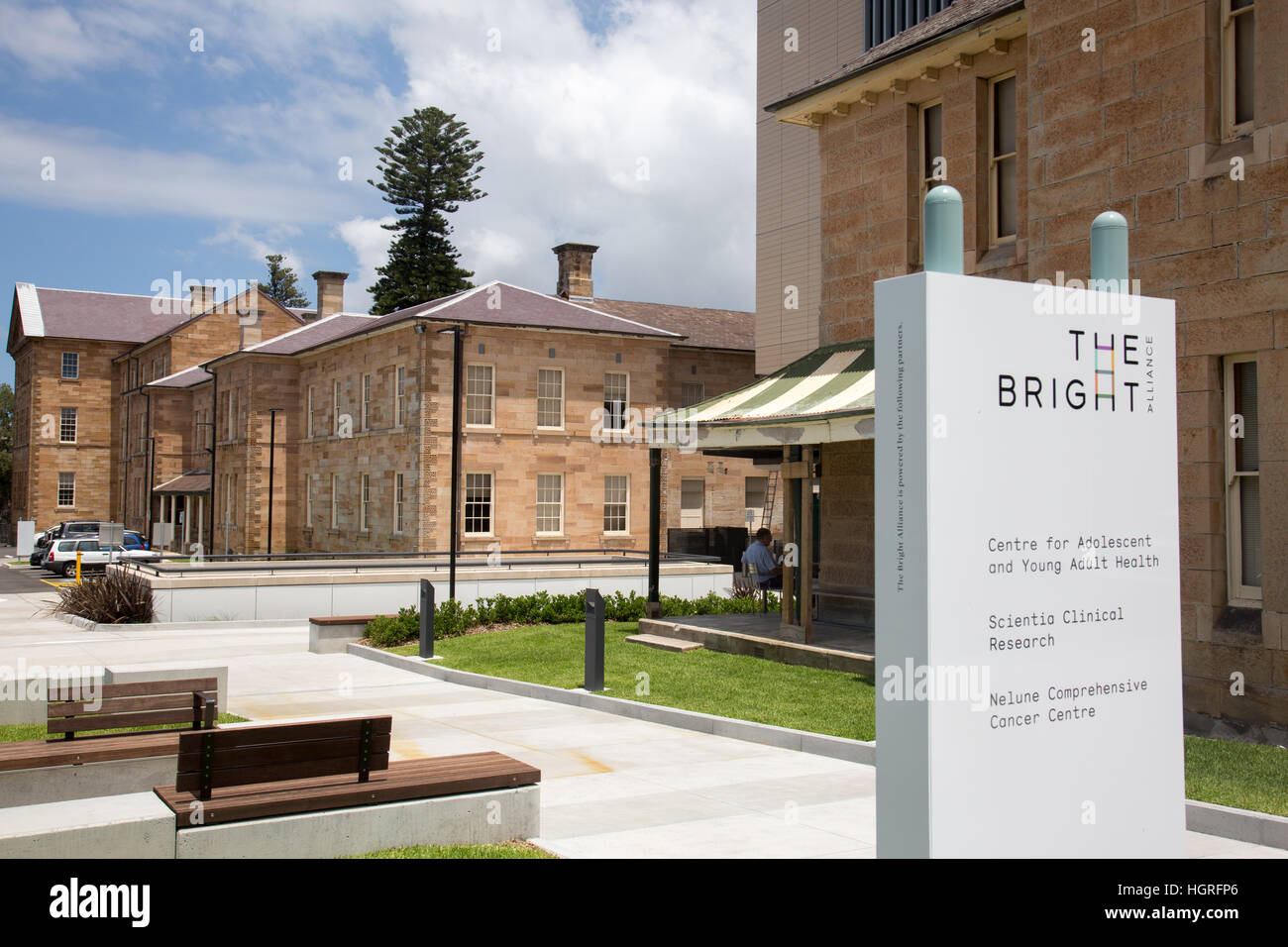 Hellen Allianz in Sydney, Krebs Forschung mit Prince Of Wales Hosp, Lowy Cancer Center, UNSW, Nelune Center, Australien Stockfoto