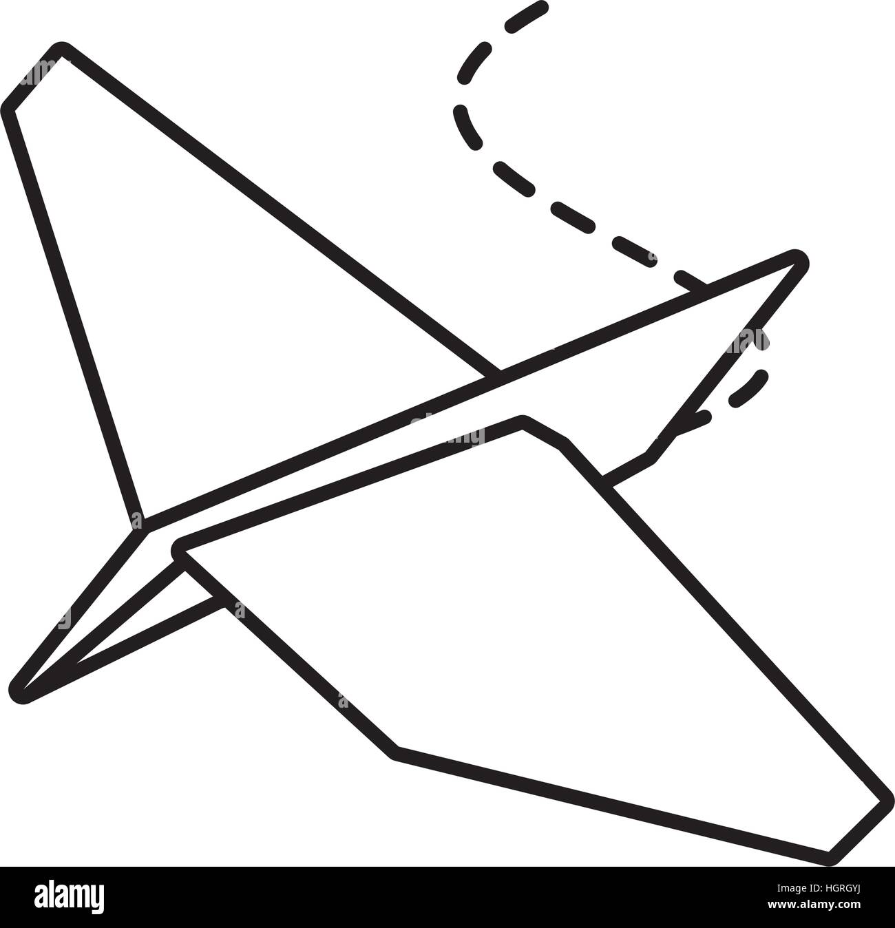 Papier Flugzeug Projekt Geschäft Umriss Vektor Illustration Eps 10