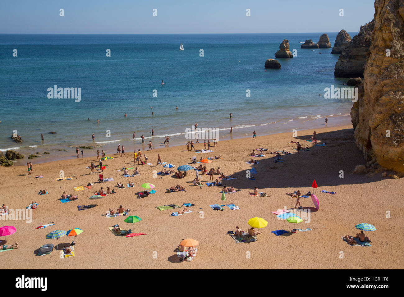 Praia Dona Ana, Lagos, Algarve, Portugal Stockfoto