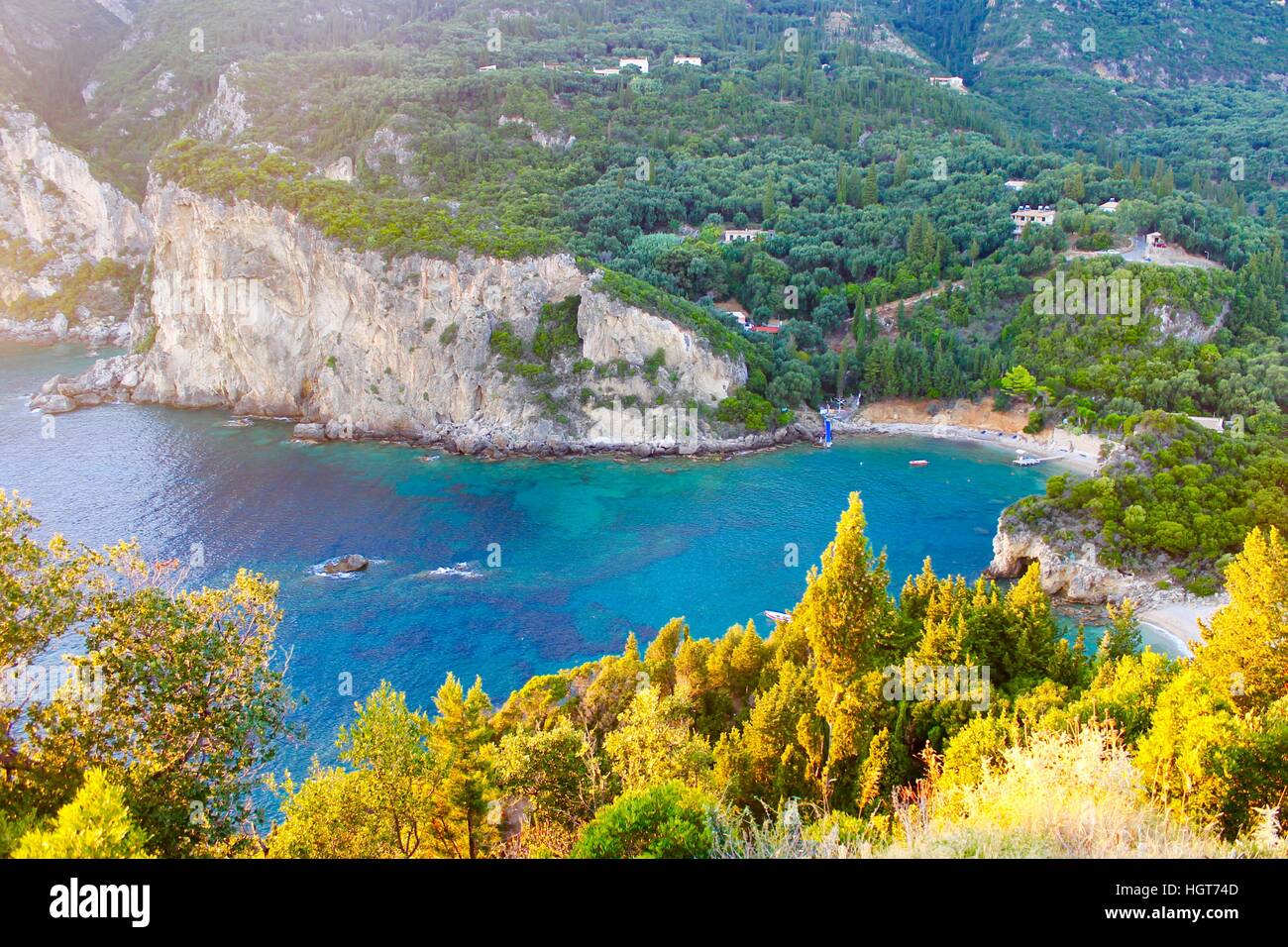 Corfu-Ansicht Stockfoto