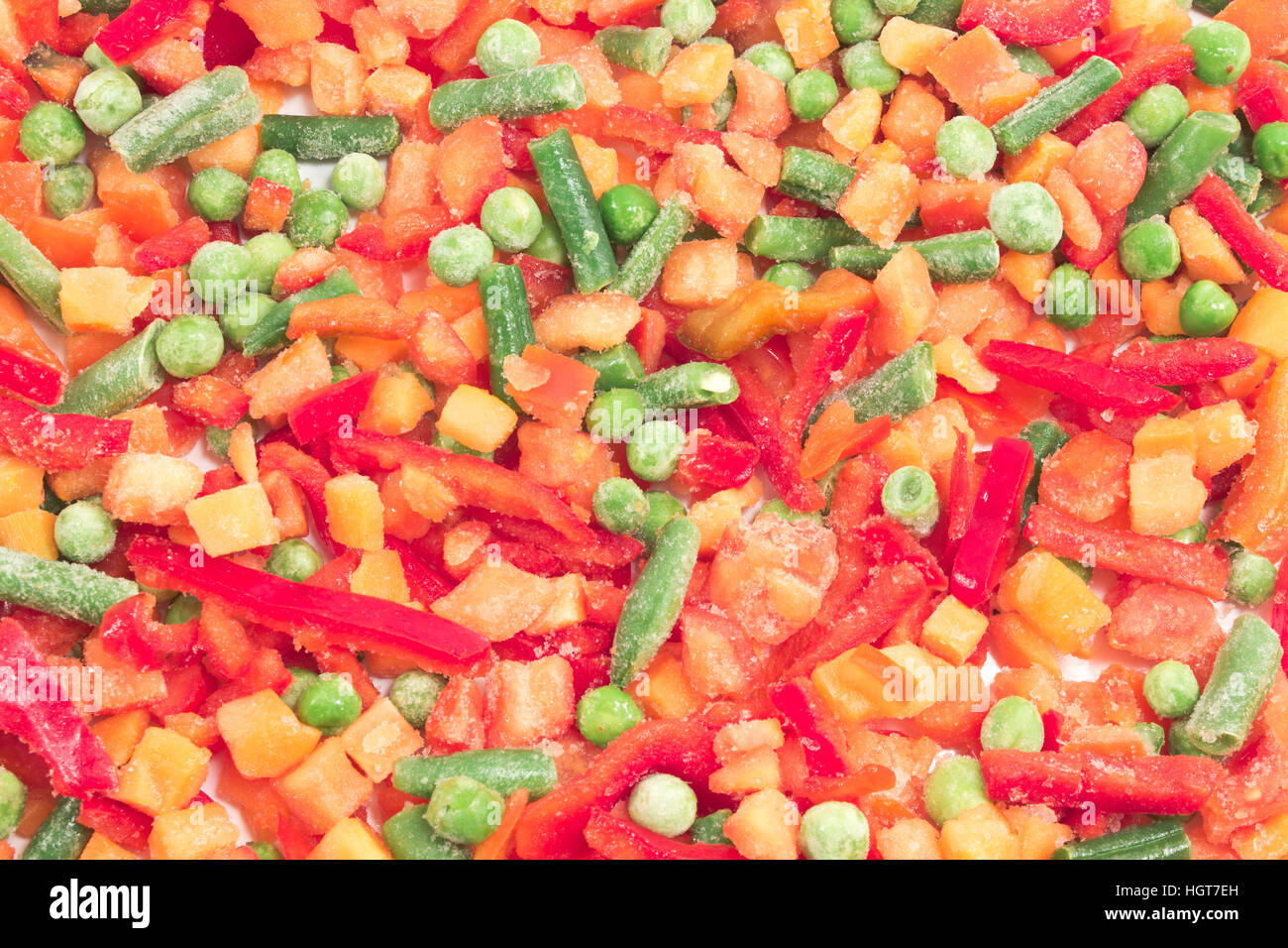 Tiefkühlgemüse als Hintergrund Stockfoto