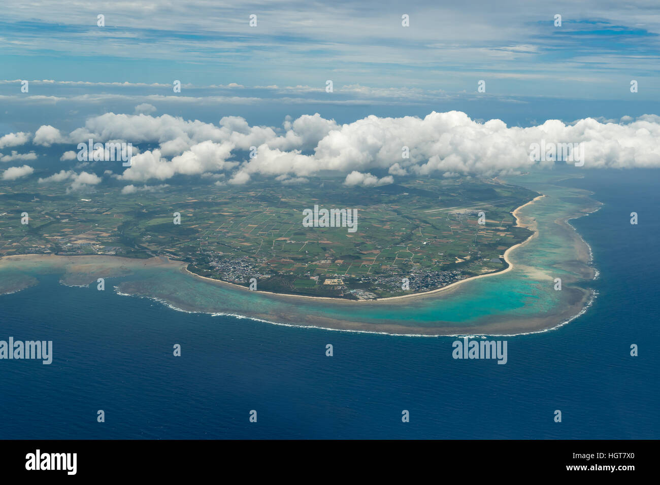 Luftaufnahme der Insel Ishigaki in Okinawa, Japan Stockfoto