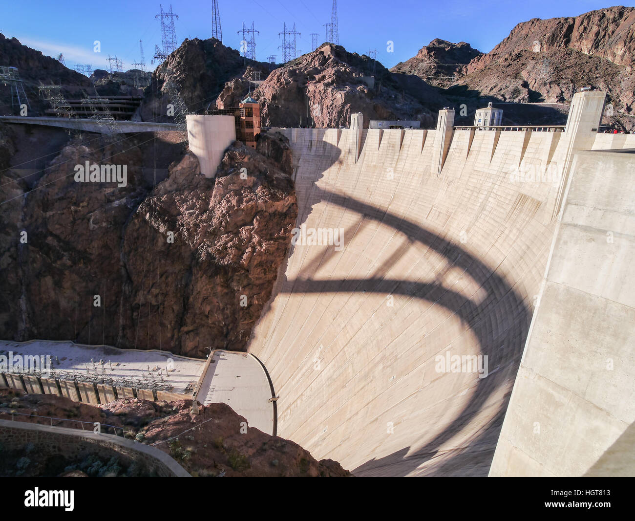 Hoover-Damm in Vereinigte Staaten von Amerika. Stockfoto