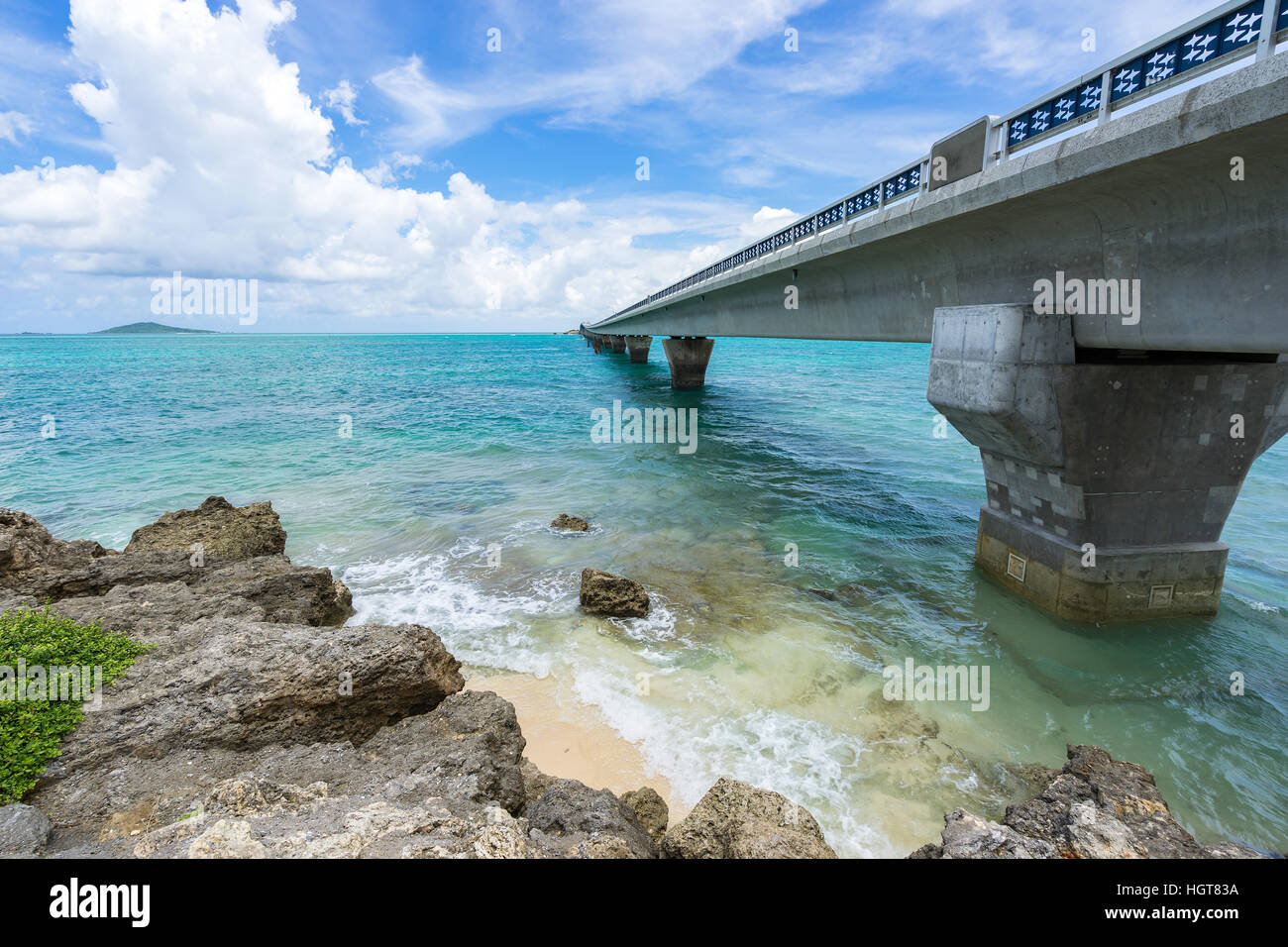 Ikema Brücke in Miyako Island von Okinawa, Japan. Stockfoto