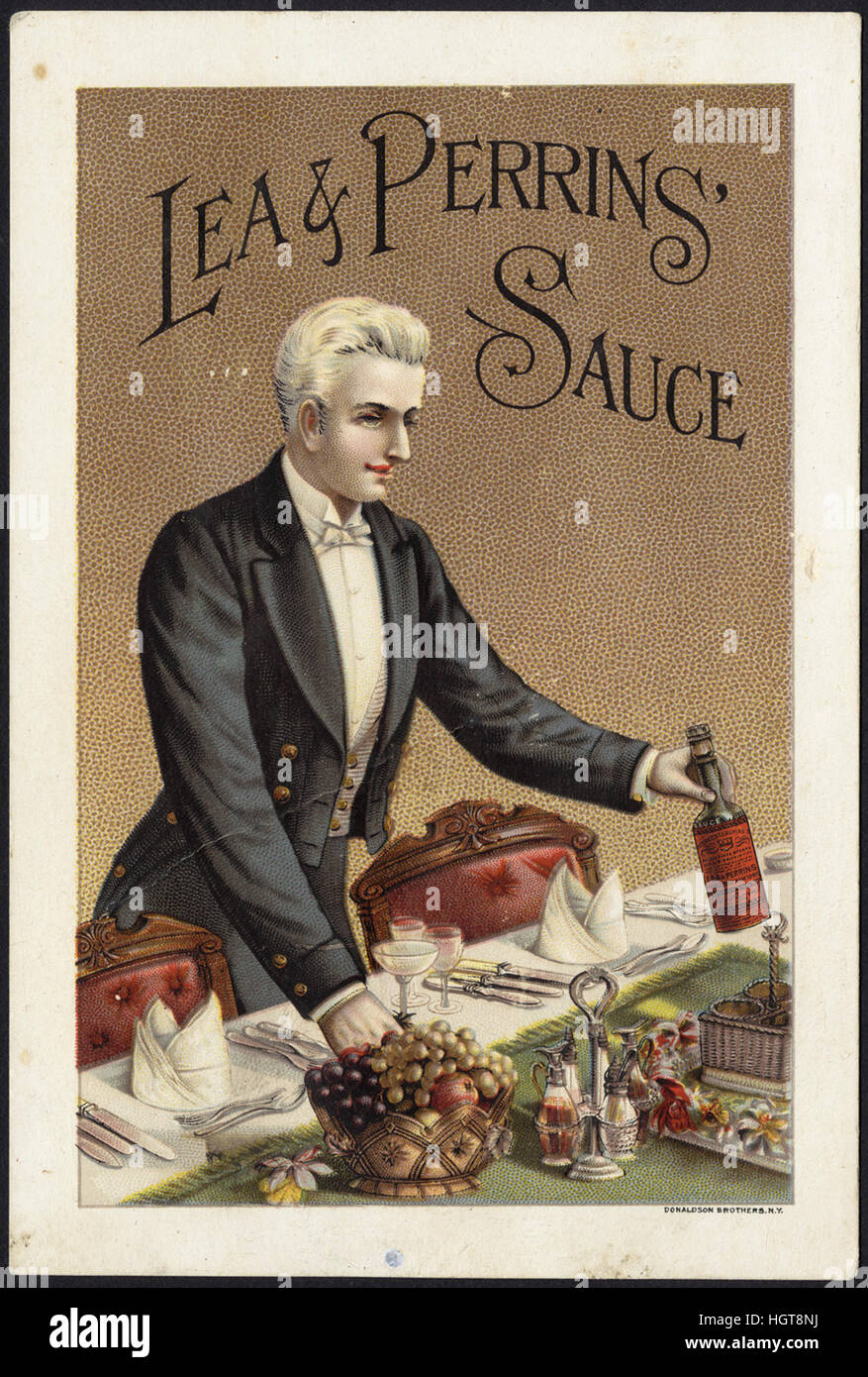 Lea & Perrins Sauce [Front] - Lebensmittel-Handel-Karte Stockfoto