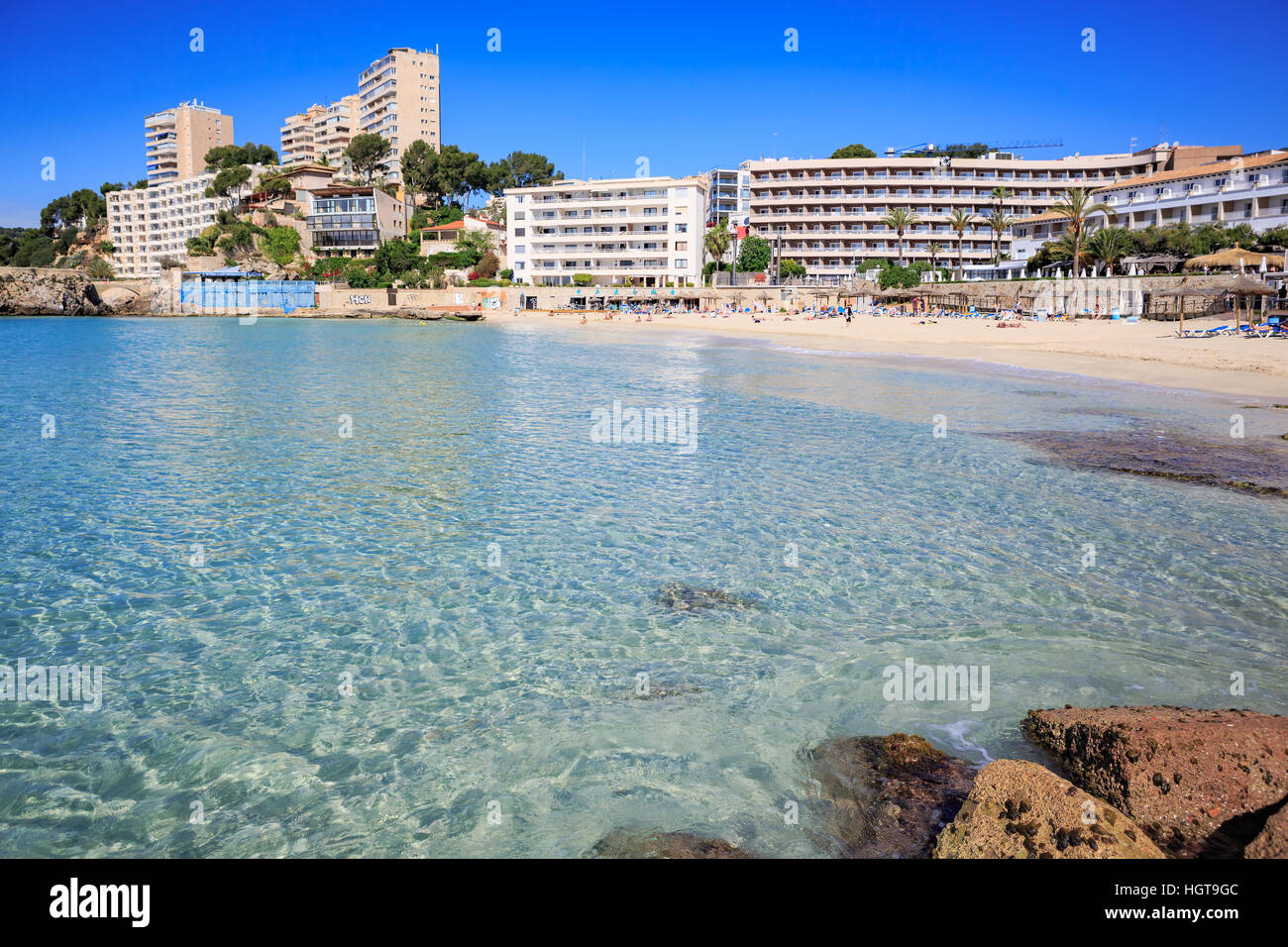 MALLORCA, Balearen, Spanien - CIRCA MAI 2016: Die Cala Major Höhle der Insel Mallorca, Spanien Stockfoto