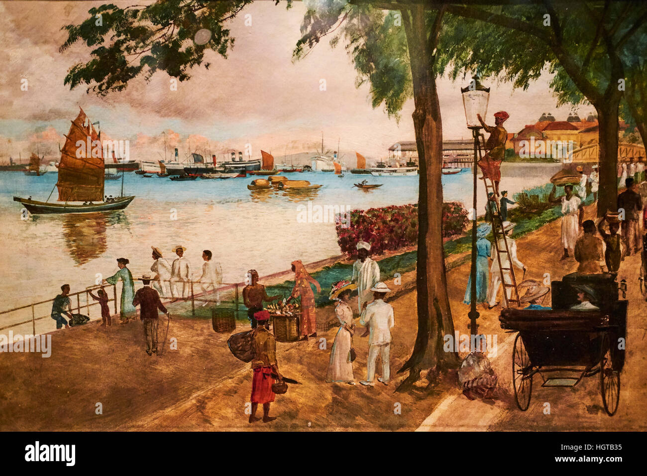 Singapur, Colonial District, Nationalmuseum Singapur, der Esplanade durch A. L. Watson, Anfang 20 th Stockfoto