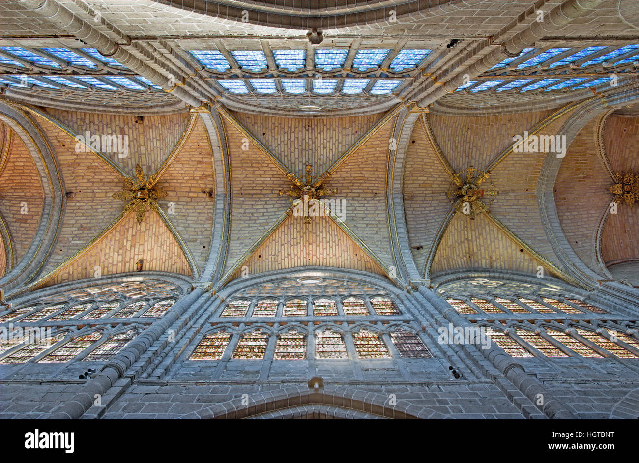 AVILA, Spanien, APRIL - 19, 2016: Das gotische Gewölbe der Kathedrale. Stockfoto
