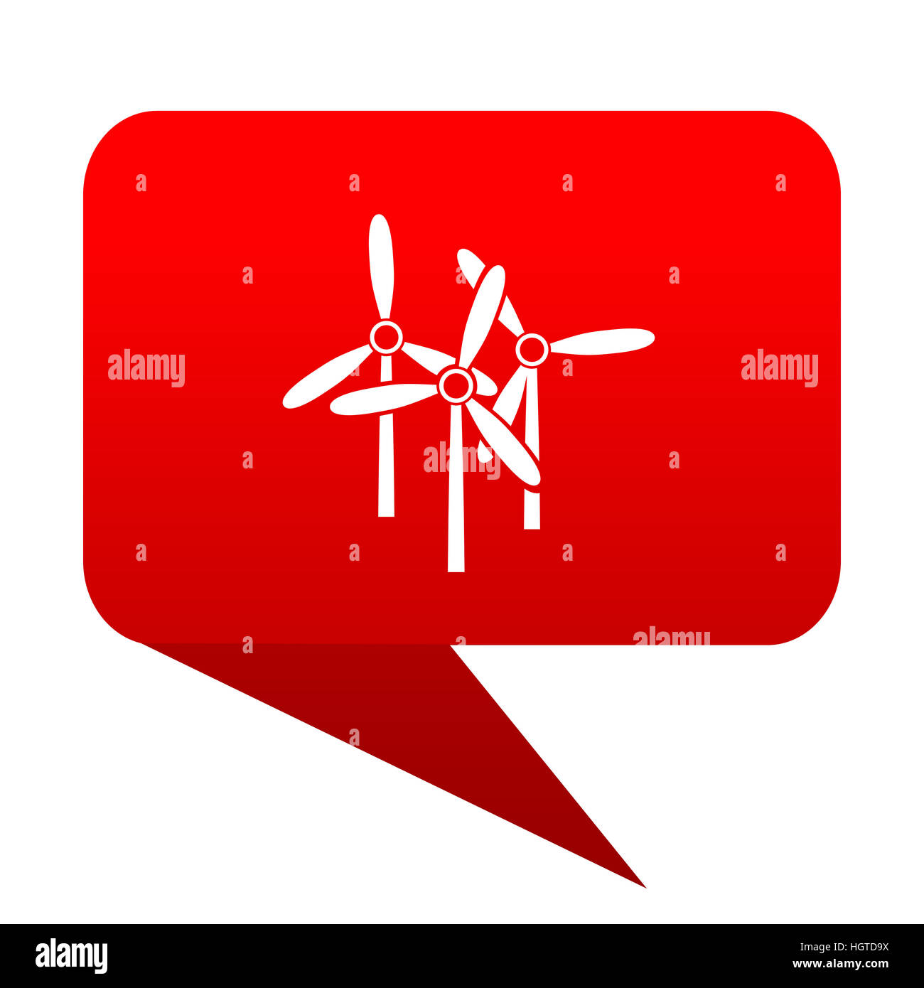 Windmühle Blase rote Symbol Stockfoto