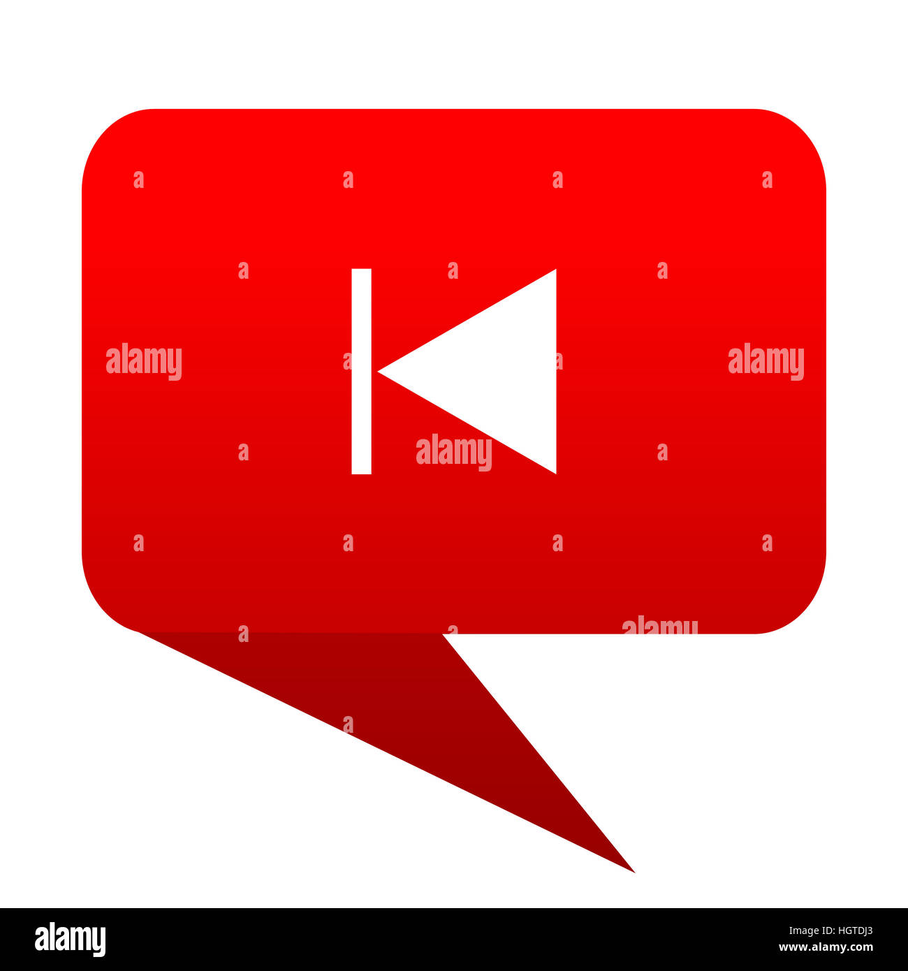 Prev Blase rote Symbol Stockfoto