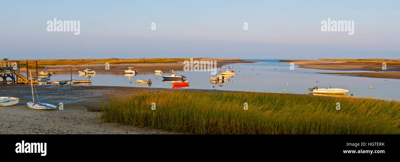 Boote im Hafen von Pamet in Truro, Massachusetts. Cape Cod. Stockfoto